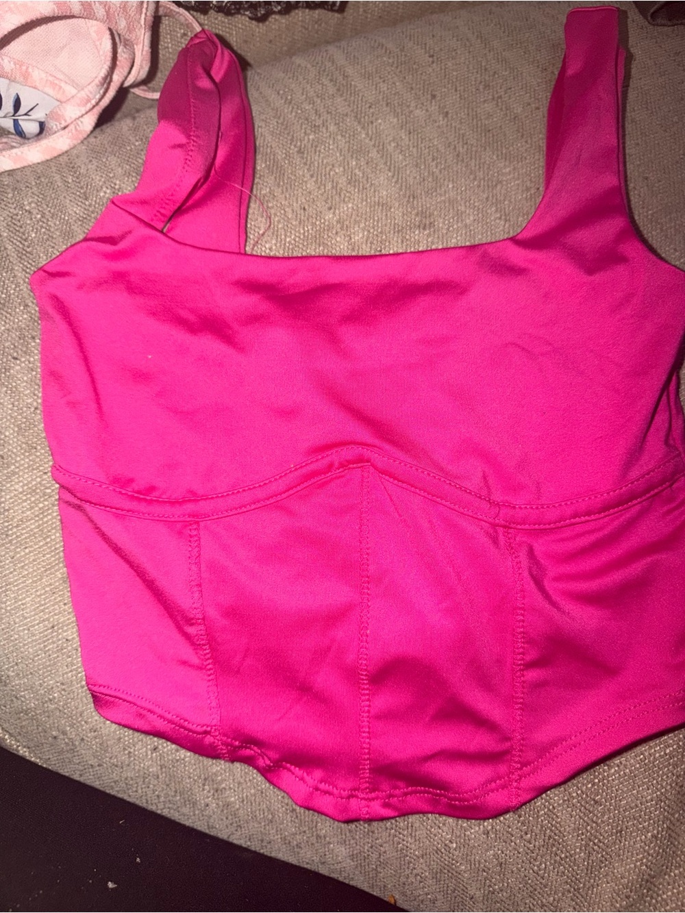 Women’s Hot Pink Tank Top Crop - Unbranded